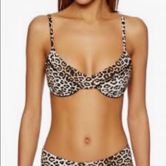 NWT MinkPink Safari Soft Cup Bikini Top L - Picture 1 of 7